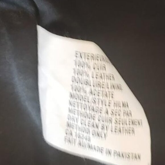 Black genuine leather coat large (medium) - Picture 10 of 10